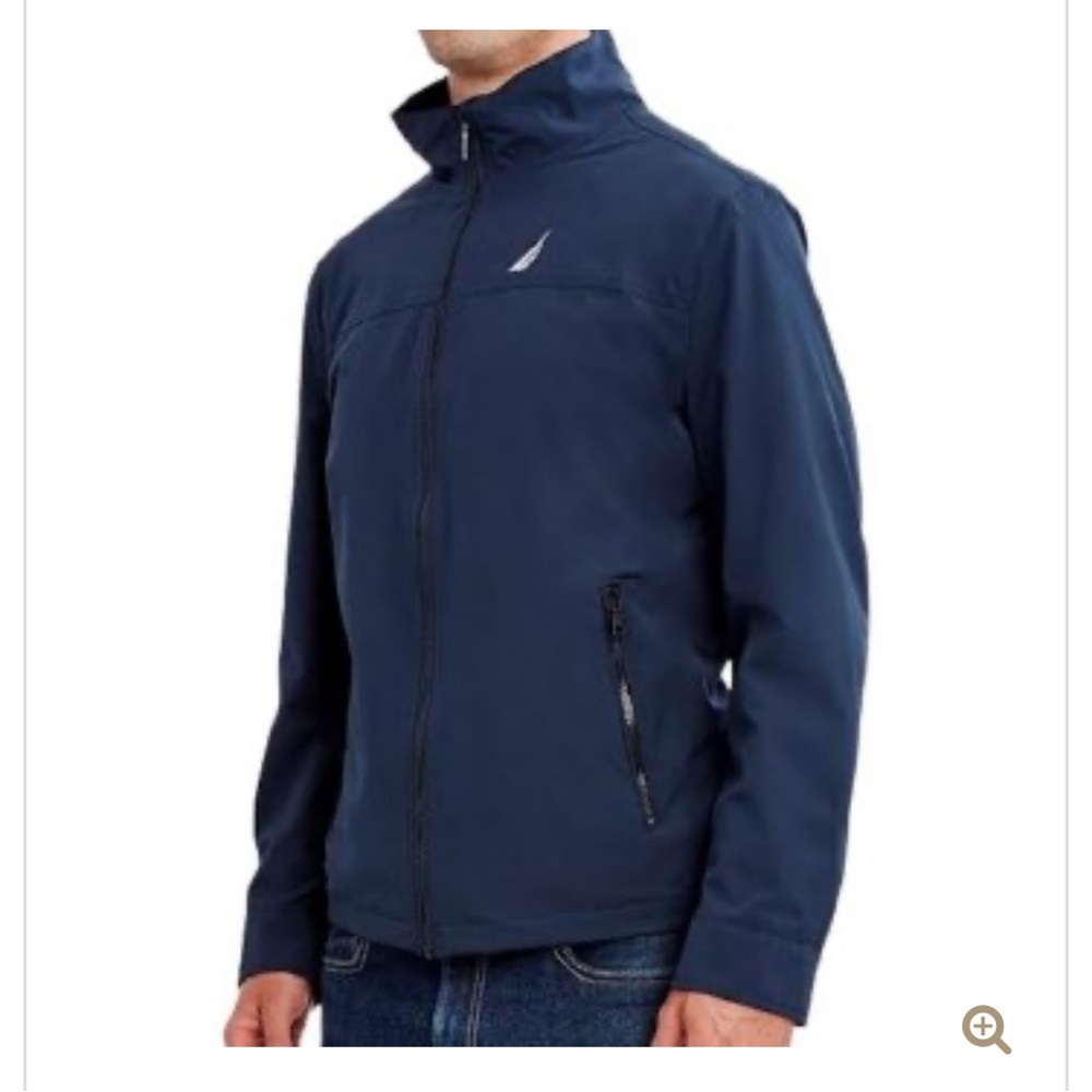 Nautica Water Resistant Windbreaker Jacket, Active Stretch, Golf, XXL, Navy
